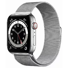 Смарт-часы Apple Watch Series 6 GPS + Cellular 44 мм, Aluminum Case, серебристый/серебристый Milanese Loop